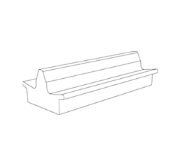 Banc design MODULAR DOUBLE RECTO 260 ® Décapé