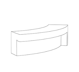 Modulaire design zitbank Comú Convex Derecha ®