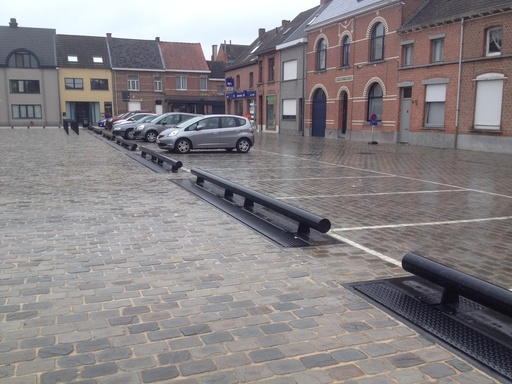 Anti-parkeerrail - verzinkbaar 6m