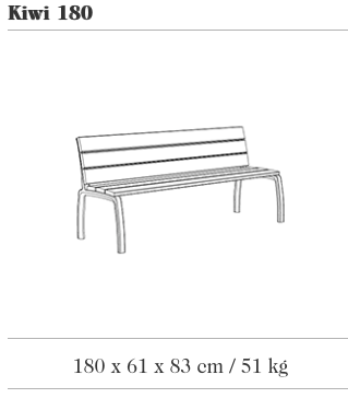 Design zitbank Kiwi 180 Banca ®