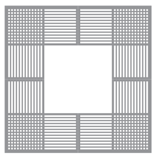 Grille d'arbre design GG Rectangular 100/120 ©
