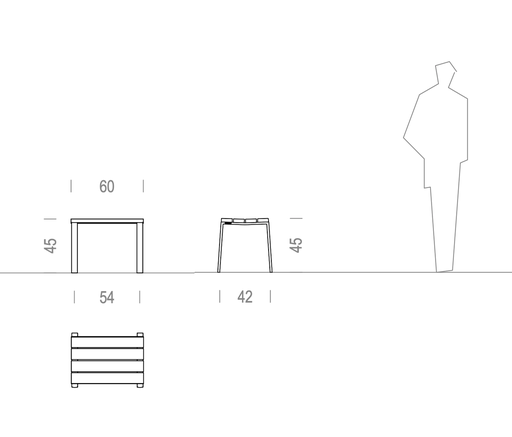 Chaise design Harpo Banqueta Silla Aluminio ® 