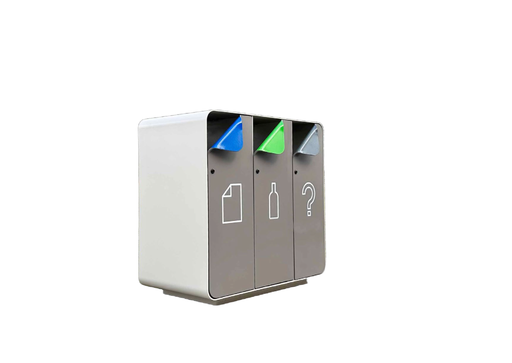 Poubelle de recyclage design Sheet Eco ® 3x50L.