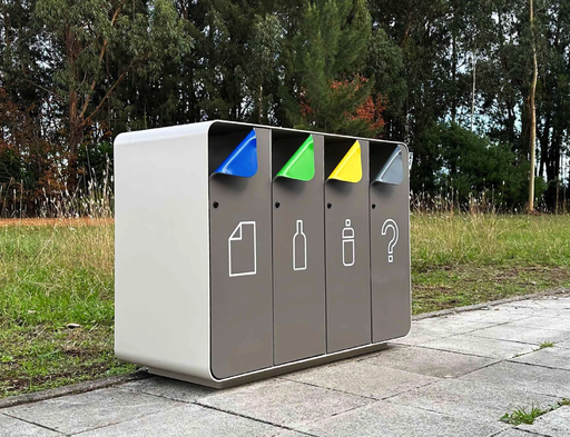 Poubelle de recyclage design Sheet Eco ® 4x50L.