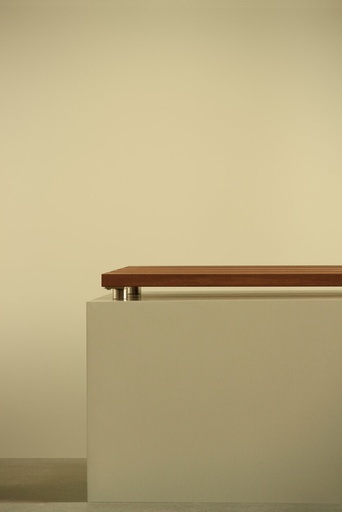 [FBS35] Flavio® rugloze zitbank zonder armleuning op keermuur, 300 cm Pine